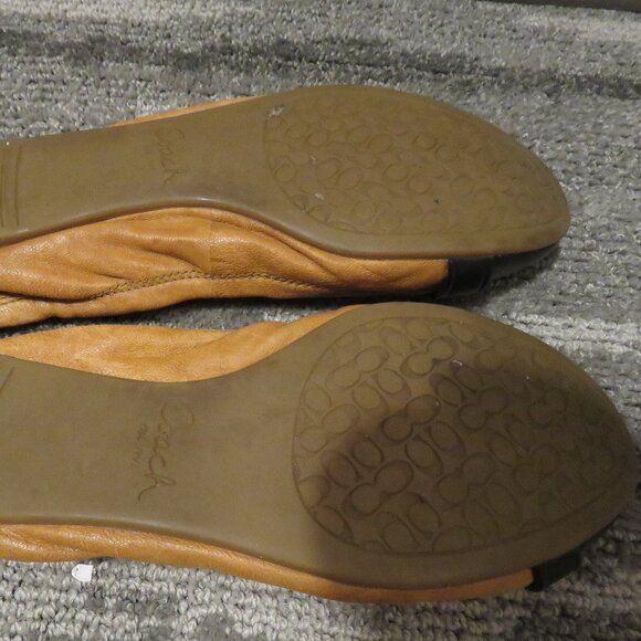 COACH Delphine Leather Buckle Ballet Flats in Black Tan Quiet Luxury Size US 8.5 - Picture 12 of 13